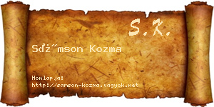 Sámson Kozma névjegykártya